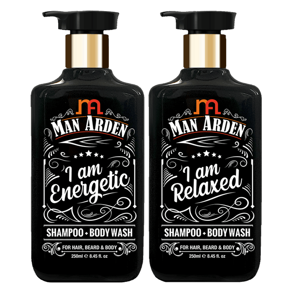 Shampoo + Body Wash Combo | Energetic + Relaxed 250ml Each