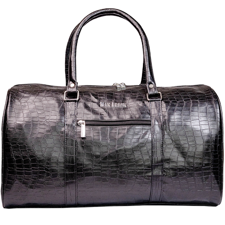 The Bold & Brazen" PVC Leather Duffle Bag(Black)