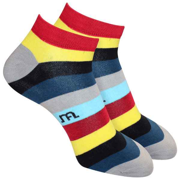 Cock-a-Hoop Stripes Designer Ankle Length Socks