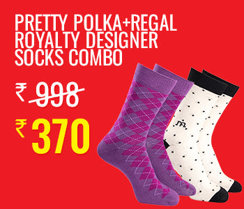 The Pretty Polka Edition Designer Socks + Man Arden The Regal Royalty Edition Designer Socks, 1 Pair Each