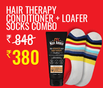 The Virtual Vector Edition Designer No Show Loafer Socks, 1 Pair + Advanced Hair Therapy Conditioner, 200 ml