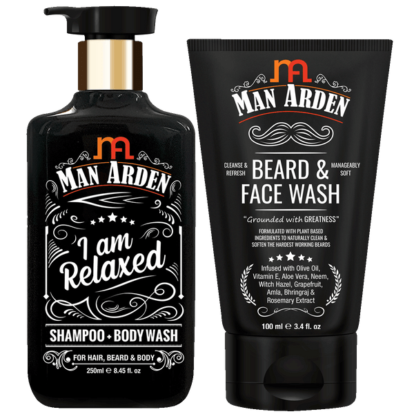 Relaxed Shampoo – Body Wash 250ml + Beard & Face Wash 100ml