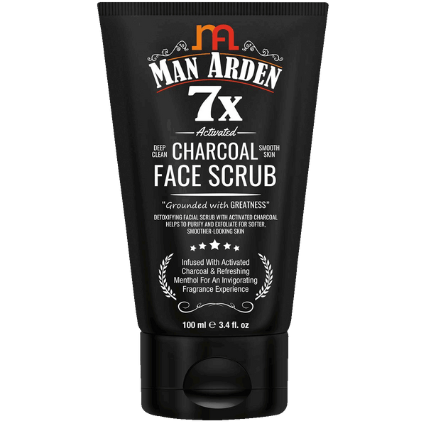 7X Activated Charcoal Face Scrub, 100ml
