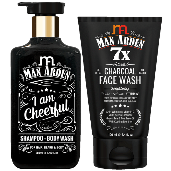 Cheerful Shampoo – Body Wash 250ml + Charcoal Face Wash 100ml