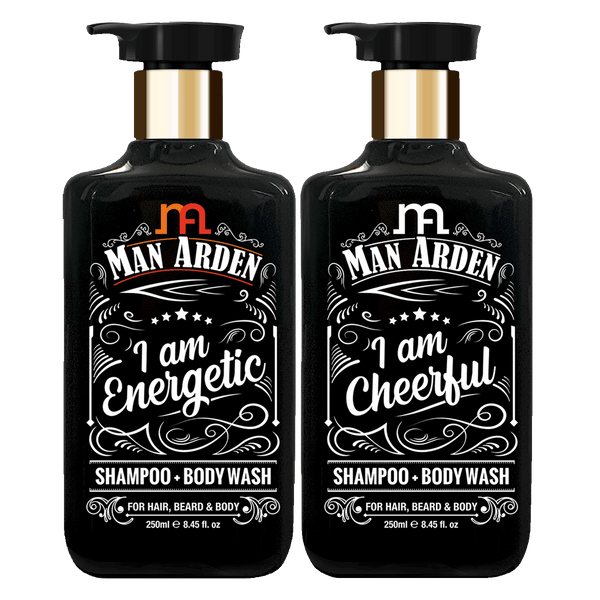 Shampoo + Body Wash Combo | Energetic + Cheerful 250ml Each