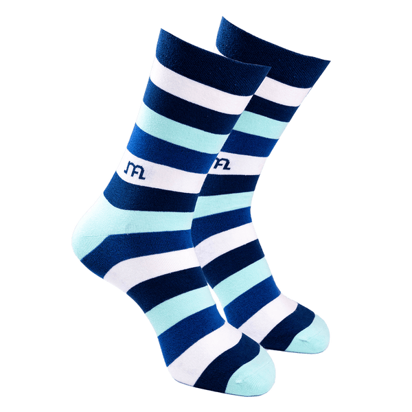 The Blue Splash Stripes Edition Designer Socks