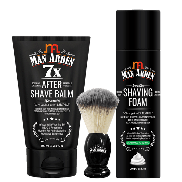 Shaving Combo | After Shave Balm 100ml + Shaving Brush + Shaving Foam 200ml