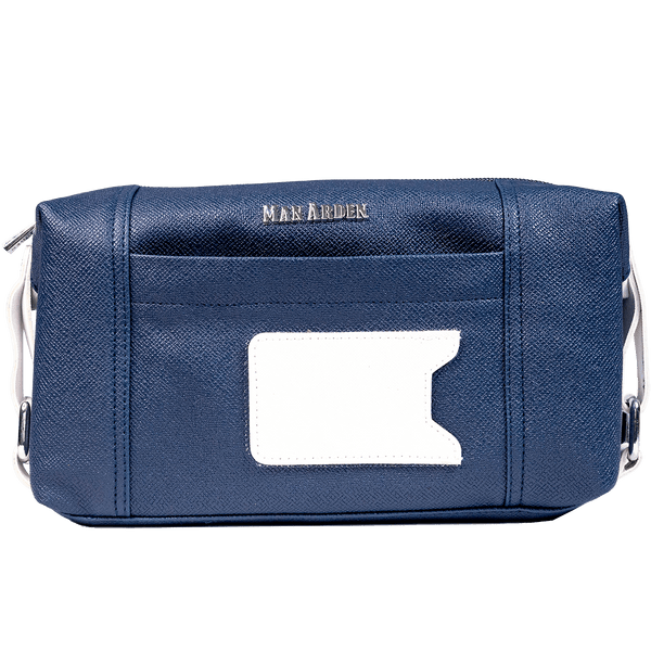 "The Beau Blue" PVC Leather Toiletry Bag (Blue)