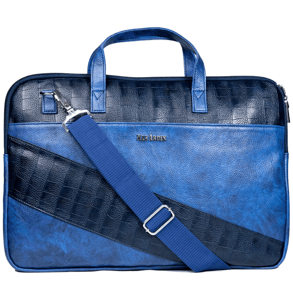 "The Blue Knight" PVC Leather Laptop Bag (Blue)