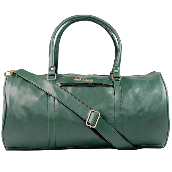 "The Lincoln Green" PVC Leather Duffle Bag (Green)