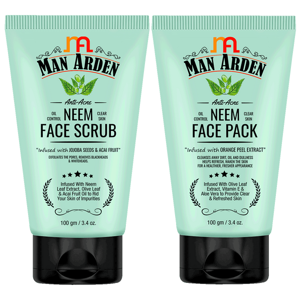 Anti Acne Neem Face Pack + Face Scrub (100g each)