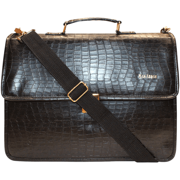 "The Somber Knight" Men's Briefcase Organizer Bag (Black)