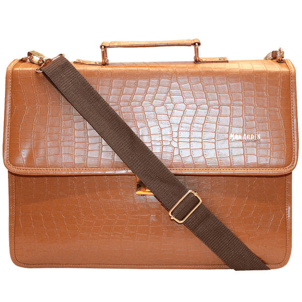 The Vintage Aura" Men's Briefcase Organizer Bag (Brown)