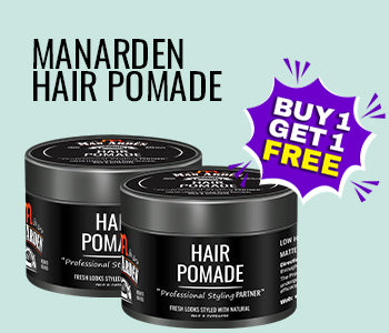 Hair Pomade, Gloss Finish, Medium to High Hold, 50gm, Pack of 2