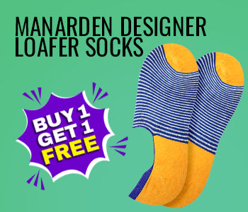 The Sweden Wave Edition Designer No Show Loafer Socks, Pack of 2
