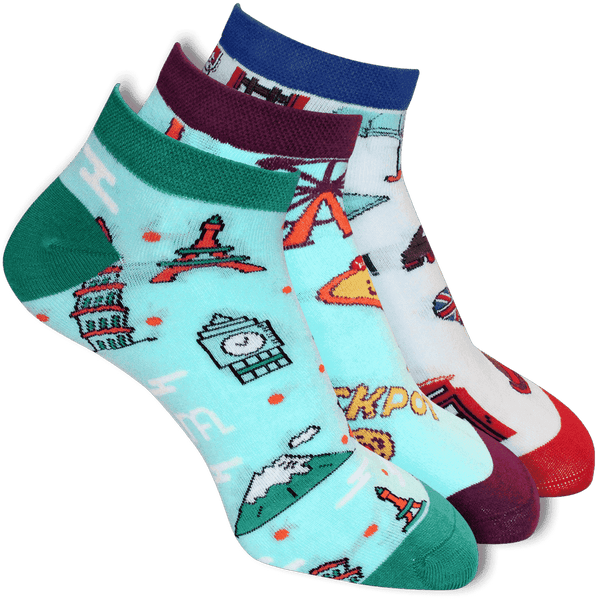 The Grin Twin Designer Edition Ankle Length Socks