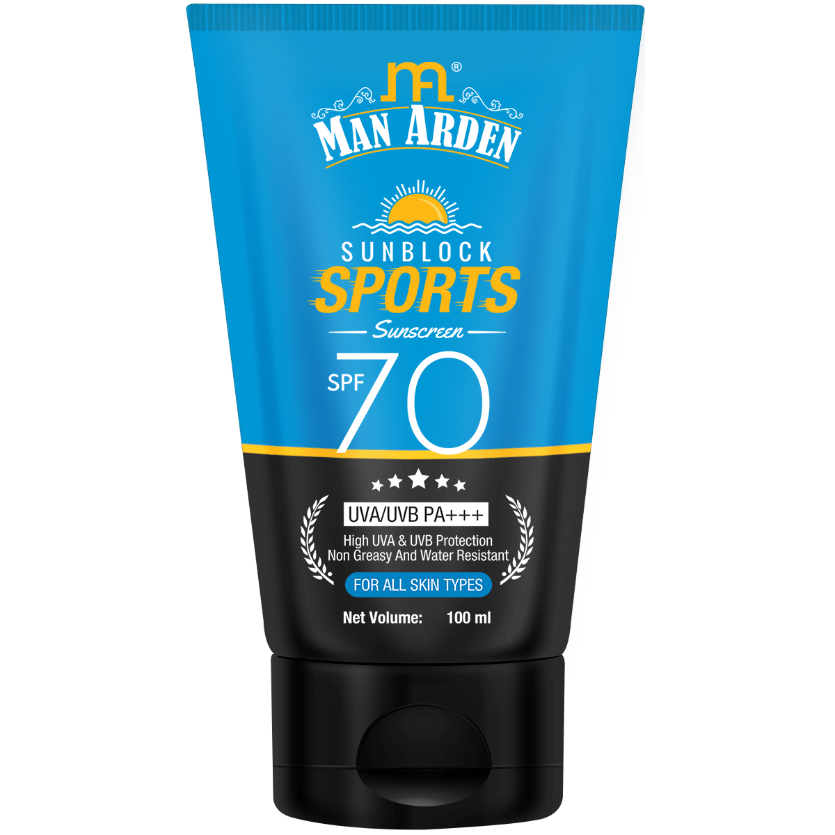 Sunblock Sports Sunscreen SPF 70 UVA/UVB PA+++, 100ml – Manarden