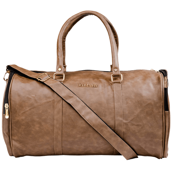 The Sovereign Nudge" PVC Leather Duffle Bag (Pantone Tan)